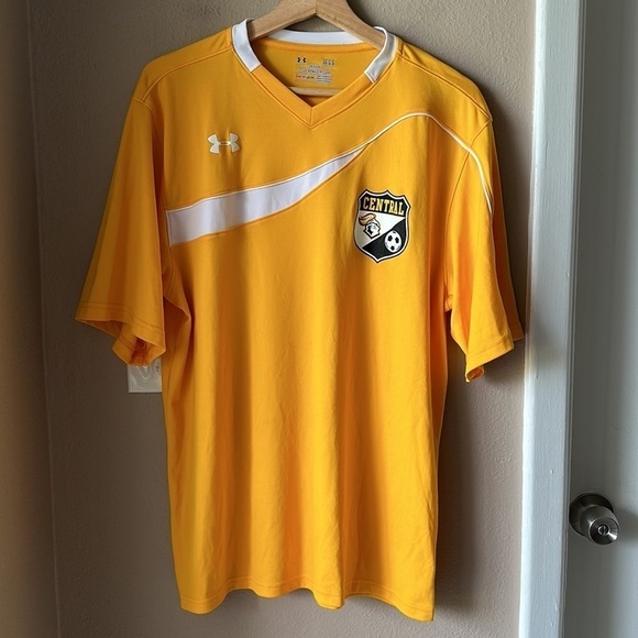 UNDER ARMOUR Central Knights Yellow Short Sleeve Soccer Jersey - Picture 2 of 5